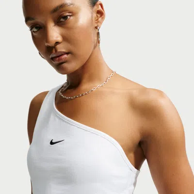 Nike Women's  Sportswear Tight One-shoulder Tank Top In White