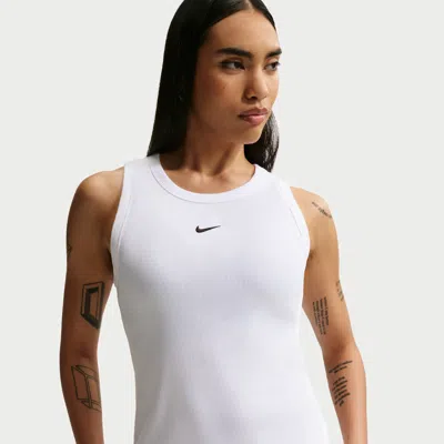 Nike Women's  Sportswear Tight Ribbed Tank Top In White