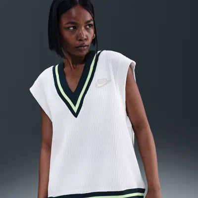 Nike Women's  Sportswear Waffle-knit Vest In White