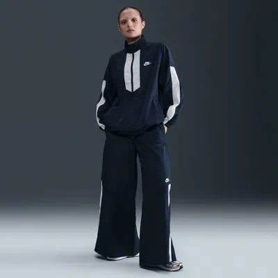 Nike Women's  Sportswear Wide-leg Woven Pants In Blue