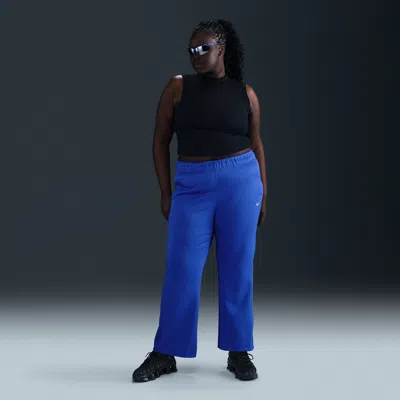 Nike Women's  Sportswear Windrunner Mid-rise Slim Knit Pants (plus Size) In Blue