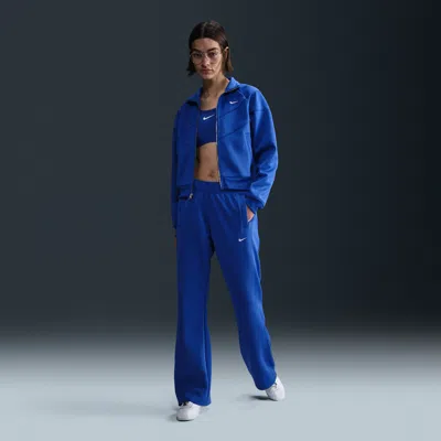 Nike Women's  Sportswear Windrunner Mid-rise Slim Knit Pants In Blue
