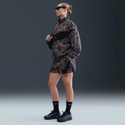 Nike Women's  Sportswear Woven Printed Shorts In Brown