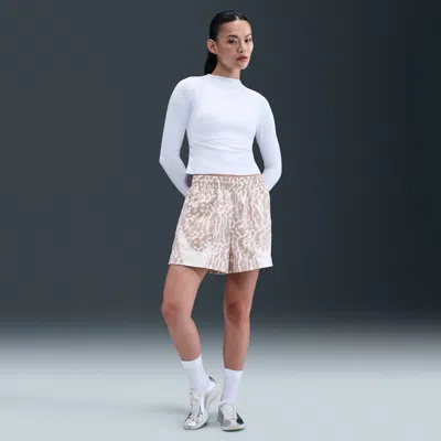 Nike Women's  Sportswear Woven Printed Shorts In Gray