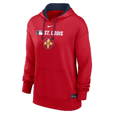 NIKE WOMEN'S ST. LOUIS CARDINALS AUTHENTIC COLLECTION CITY CONNECT  THERMA MLB PULLOVER HOODIE,1015813286