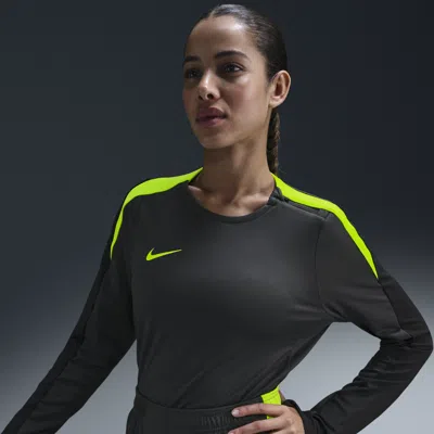 Nike Women's Strike Dri-fit Crew-neck Soccer Top In Grey