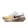 Nike Air Zoom Structure 25 Road Running Shoe In White/black/brown