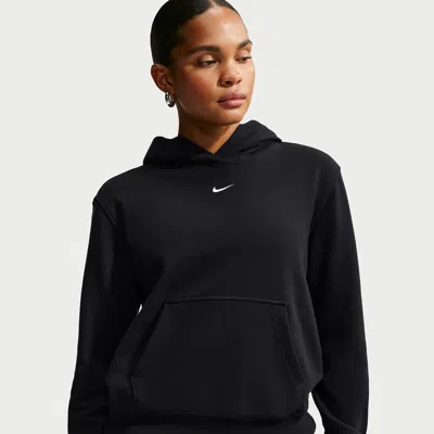 Nike Women's Studio Fleece Lightweight Pullover Hoodie In Black