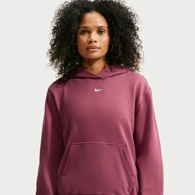 Nike Women's Studio Fleece Lightweight Pullover Hoodie In Red