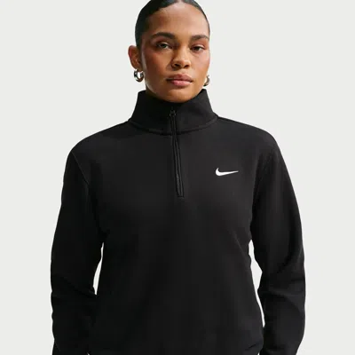 Nike Women's Studio Fleece Medium Weight 1/4-zip Top In Pink