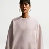 Nike Women's Studio Fleece Medium Weight Oversized Crew In Brown