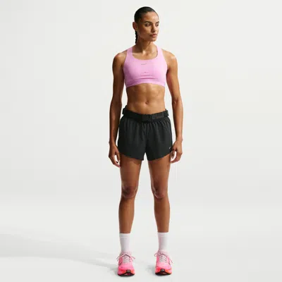 Nike Women's Swift Breathe Dri-fit Mid-rise 2.5" Brief-lined Running Shorts In Black