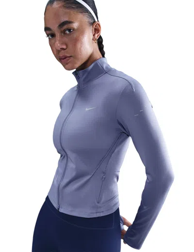 Nike Women's Swift Dri-fit Full-zip Running Mid Layer In Blue
