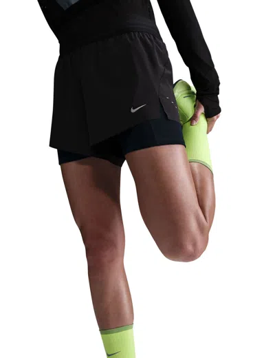 Nike One Dri-fit 3-inch 2-in-1 Shorts In Black