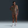 Nike Swift Dri-fit Mid-rise Brief-lined Running Shorts In Brown