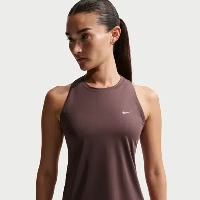 Nike Swift Dri-fit Running Tank Top In Brown