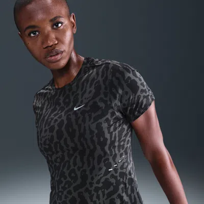 Nike Women's Swift Dri-fit Short-sleeve Running Top In Black