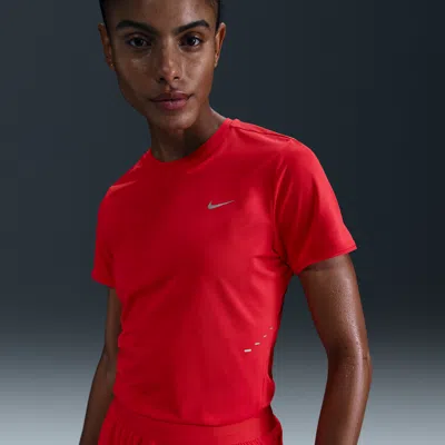 Nike Women's Swift Dri-fit Short-sleeve Running Top In Red