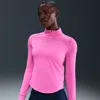 Nike Women's Swift Dri-fit Uv 1/4-zip Running Top In Pink