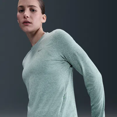 Nike Women's Swift Dri-fit Uv Long-sleeve Crew-neck Running Top