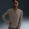 Nike Swift Dri-fit Uv Running Top In Brown
