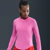 Nike Women's Swift Dri-fit Uv Long-sleeve Crew-neck Running Top In Pink