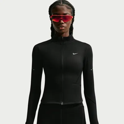 Nike Women's Swift Dri-fit Full-zip Running Jacket In Black
