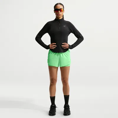 Nike Women's Swift Dri-fit Mid-rise 2-in-1 Running Shorts In Green