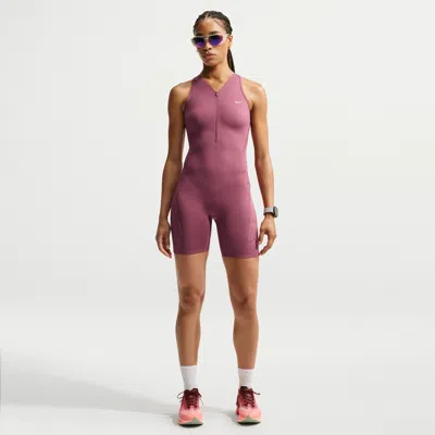 Nike Women's Swift Dri-fit Running Bodysuit In Purple