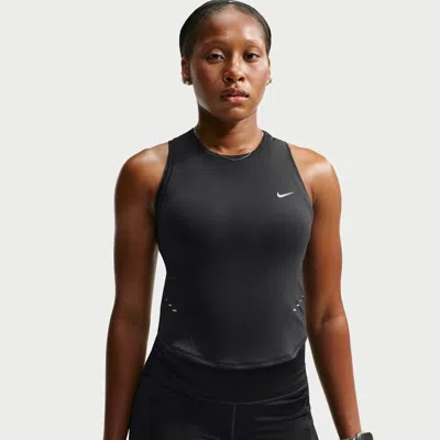 Nike Women's Swift Dri-fit Seamless Cropped Running Tank Top In Black