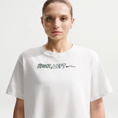 Nike Women's Swift Dri-fit Short-sleeve Cropped Running T-shirt In White