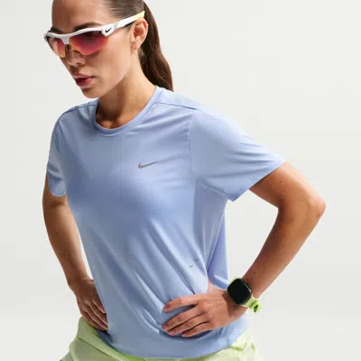 Nike Women's Swift Dri-fit Short-sleeve Running Top In Blue