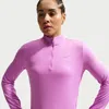 Nike Women's Swift Dri-fit Uv 1/4-zip Running Top In Pink