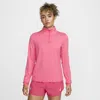 Nike Women's Swift Element Uv Protection 1/4-zip Running Top In Pink