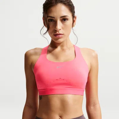 Nike Women's Swift High-support Lightly Lined Sports Bra In Pink