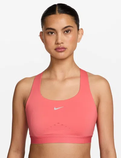 Nike Women's Swift High-support Lightly Lined Sports Bra In Pink