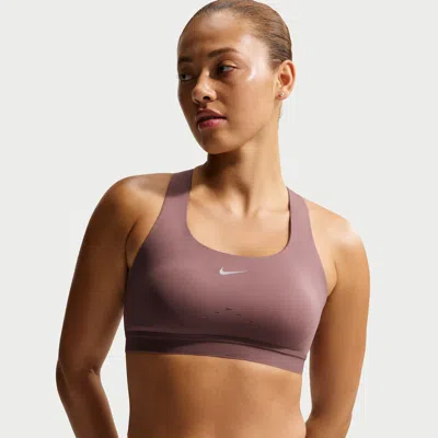 Nike Women's Swift High-support Lightly Lined Sports Bra In Purple