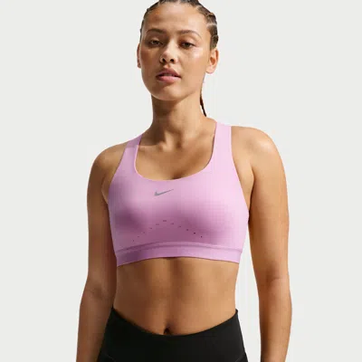 Nike Women's Swift High-support Lightly Lined Sports Bra In Purple