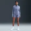 Nike Women's Swift High-waisted 4" Tight Running Shorts With Pockets In Blue