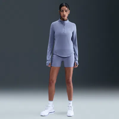 Nike Women's Swift High-waisted 4" Tight Running Shorts With Pockets In Blue