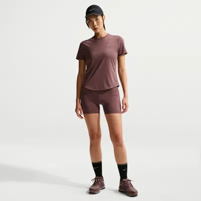 Nike Women's Swift High-waisted 4" Tight Running Shorts With Pockets In Purple