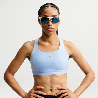 Nike Women's Swift High-support Lightly Lined Sports Bra In Blue