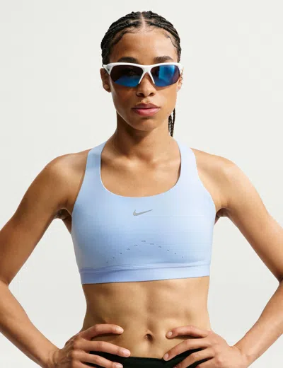 Nike Women's Swift High-support Lightly Lined Sports Bra In Blue