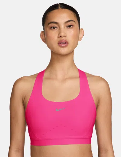Nike Women's Swift High-support Lightly Lined Sports Bra In Pink