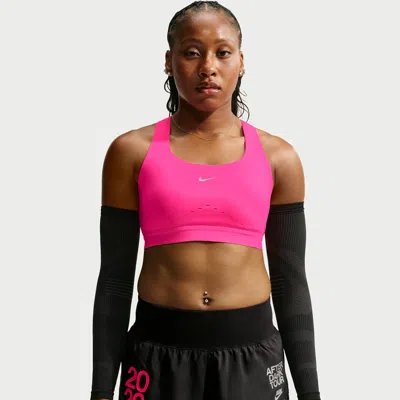 Nike Women's Swift High-support Lightly Lined Sports Bra In Pink