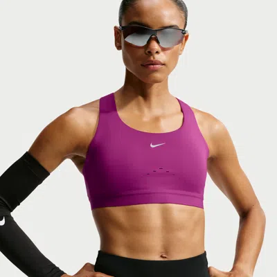 Nike Women's Swift High-support Lightly Lined Sports Bra In Purple