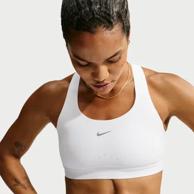 Nike Women's Swift High-support Lightly Lined Sports Bra In White
