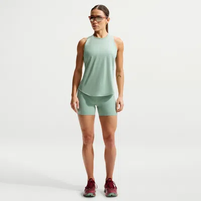 Nike Women's Swift High-waisted 4" Tight Running Shorts With Pockets In Green