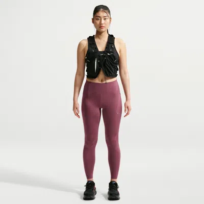 Nike Women's Swift High-waisted 7/8 Running Leggings With Pockets In Red