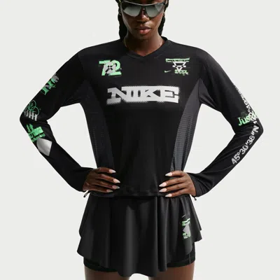 Nike Women's Swift Long-sleeve Running Top In Black